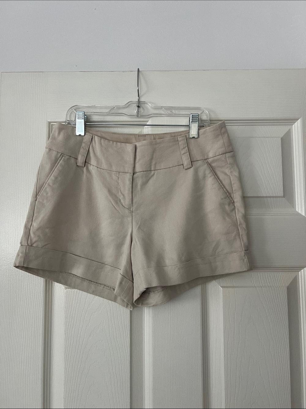 Express Women's Light Beige Tailored Bermuda Shorts